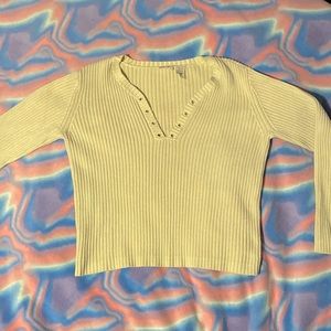 Light Green V-neck Sweater